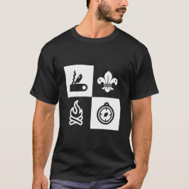 Fleur de lis Scouting Campfire Compass-scout T Shirt