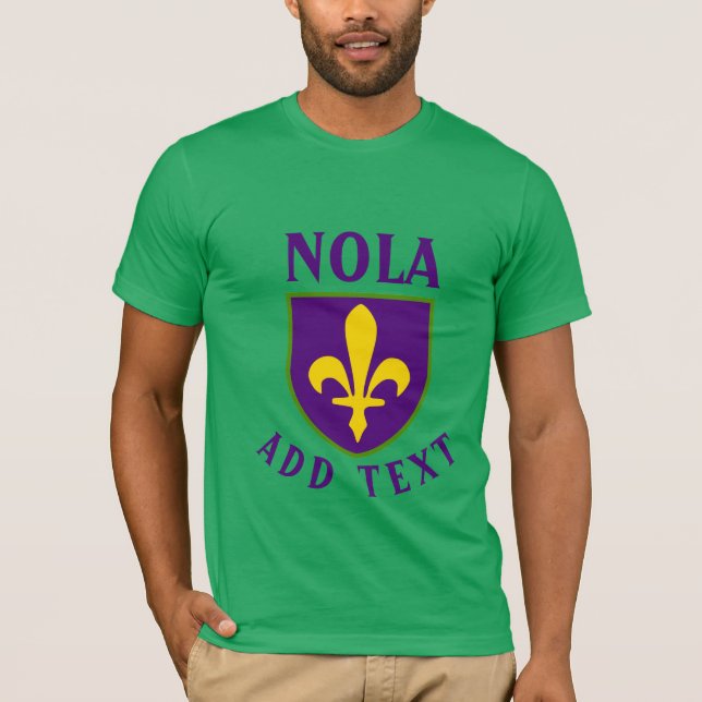 Fleur De Lis Shield, NOLA T Shirt (Framsida)