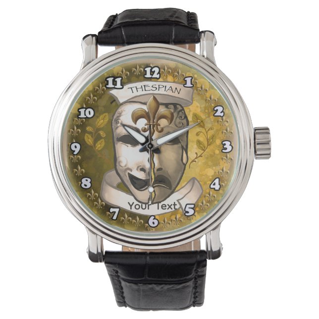 Fleur De Lis Skådespelarmasker Armbandsur (Framsida)