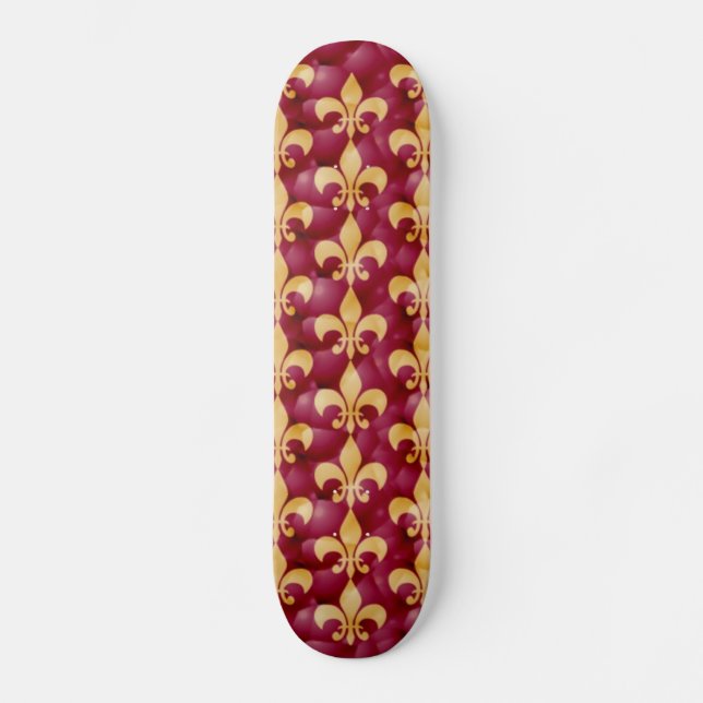Fleur de Lis Skateboard Bräda 19,5 Cm (Framsida)