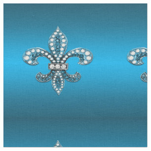 Fleur De Lis Slösa satäng Tyg