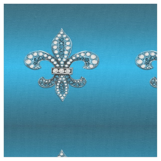 Fleur De Lis Slösa satäng Tyg (Närbild)