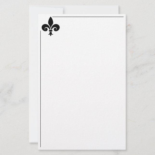 Fleur De Lis Stationery Papper (Framsida)
