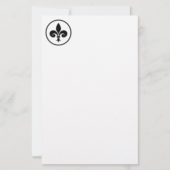 Fleur De Lis Stationery Papper (Framsida)