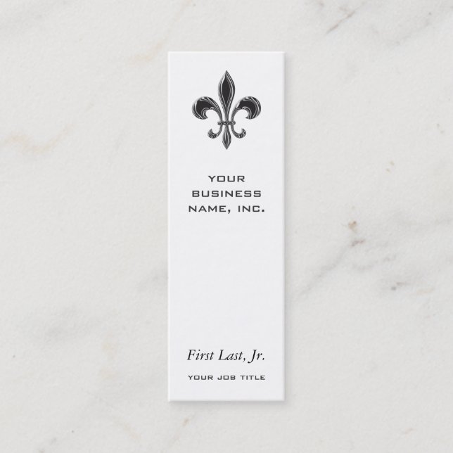 Fleur De Lis - Stripey Mini Visitkort (Framsida)