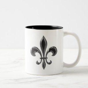 Fleur De Lis - Stripey Två-Tonad Mugg