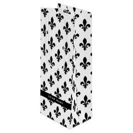 Fleur de Lis, svart på vit, svart, Ditt namn