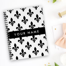 Fleur de Lis, Svart på Vitt, Svart, Ditt Namn