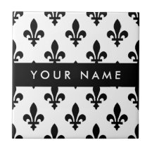Fleur de Lis, Svart på Vitt, Svart, Ditt Namn
