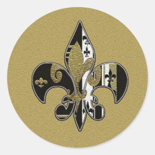 Fleur de lis svarta och gyllene klistermärken