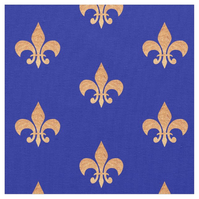 Fleur de lis symbol - örtlilja royal lily | Blå Tyg (Närbild)