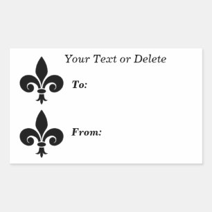 Fleur de lis-symbol till från Stor Gift-Märkre-sym Rektangulärt Klistermärke