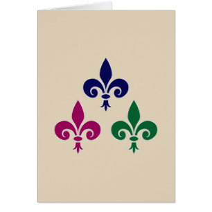 Fleur-de-lis-symboler Hälsningskort