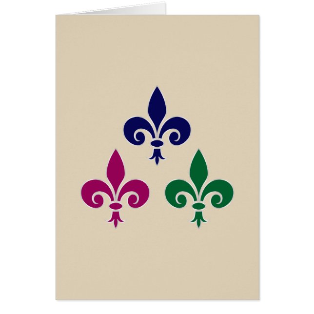 Fleur-de-lis-symboler Hälsningskort (Framsidan)
