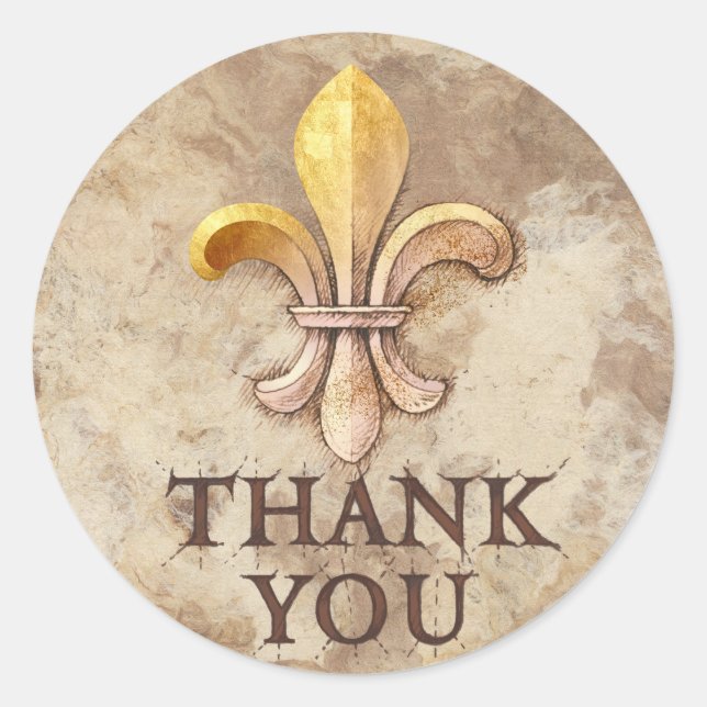 Fleur-de-lis Tack Runt Klistermärke (Framsida)