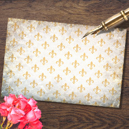 Fleur De Lis Tan Decoupage Papper