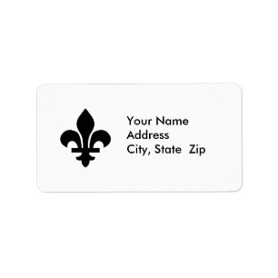 Fleur de Lis Tilltala etikett Adressetikett