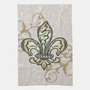 Fleur De lis towel Kökshandduk