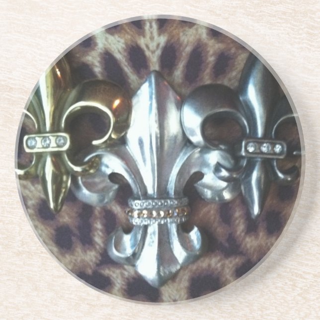 Fleur de lis Trois kustfartyg Underlägg Sandsten (Framsidan)