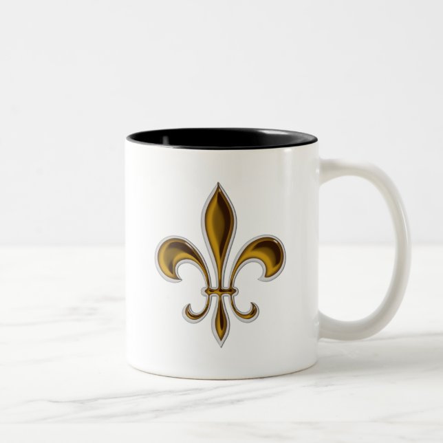 Fleur De Lis Två-Tonad Mugg (Höger)