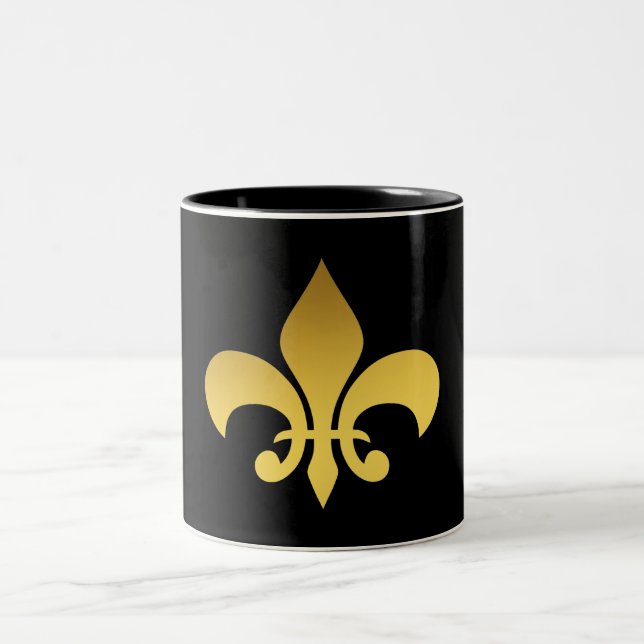 Fleur de lis Två-Tonad mugg (Center)