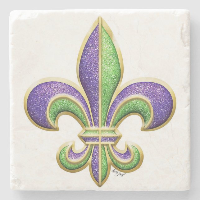 Fleur De Lis Underlägg, New Orleans Stenunderlägg (Framsidan)