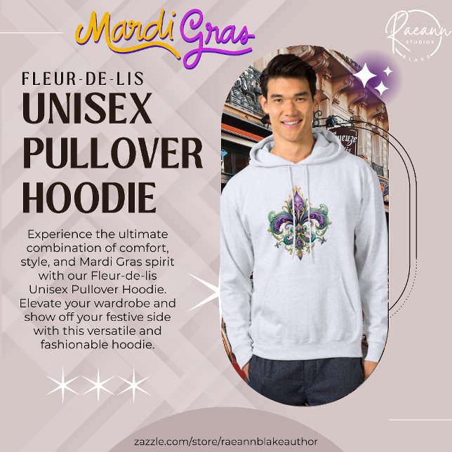 Fleur-de-lis Unisex Pullover Hoodie (Skapare uppladdad)