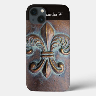 Fleur De Lis, utskriven Åldras Copper-look