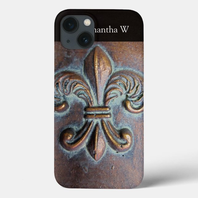 Fleur De Lis, utskriven Åldras Copper-look (Baksida)