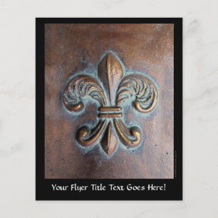 Fleur De Lis, utskriven Åldras Copper-look Flygblad