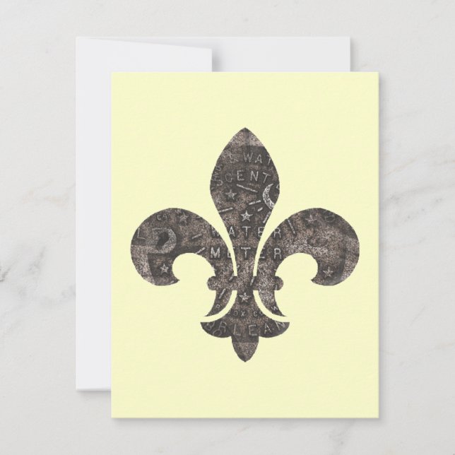 Fleur De Lis Vatten Meter Lid (Framsida)