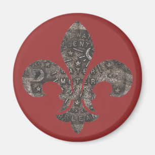 Fleur De Lis Vatten Meter Lid Magnet