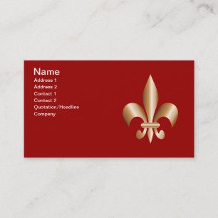 Fleur de lis visitkort