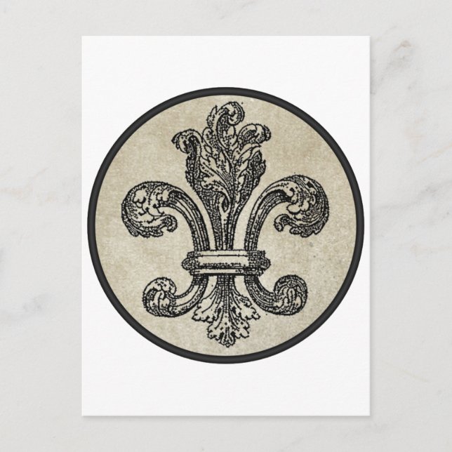 Fleur de Lis Vykort (Framsida)