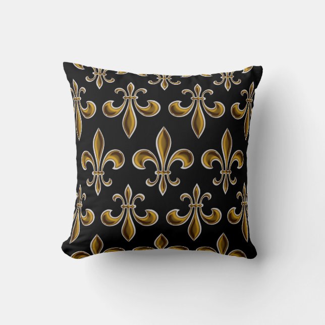 Fleur De Lis Wallpapered Kudde (Framsida)