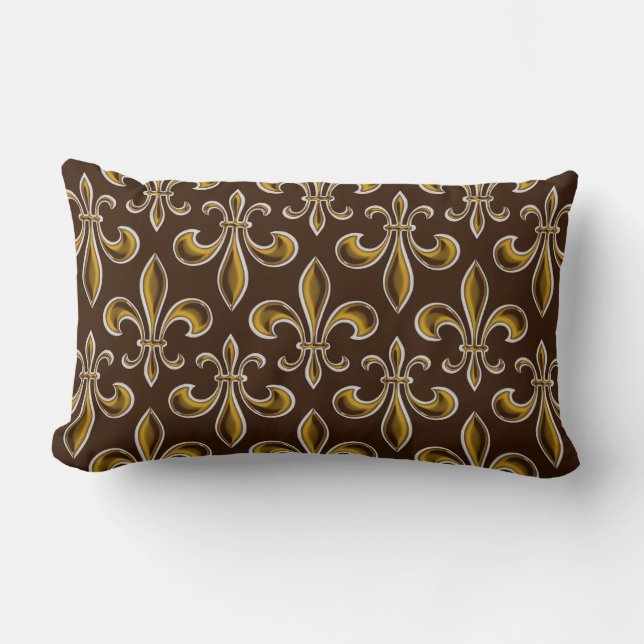 Fleur De Lis Wallpapered Lumbar Pillow Lumbarkudde (Framsida)