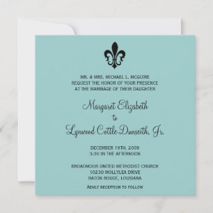 Fleur de lis Wedding bjudande Inbjudningar