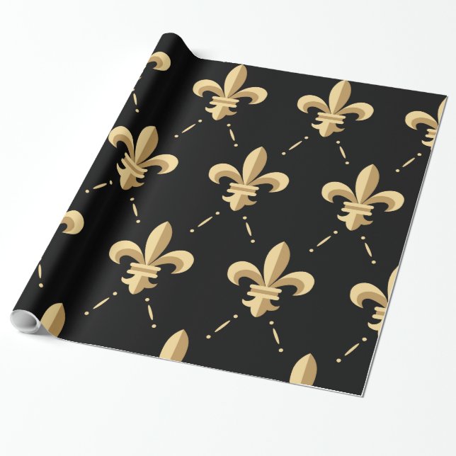 Fleur De Lis Wrapping papper Presentpapper (Utrullad)
