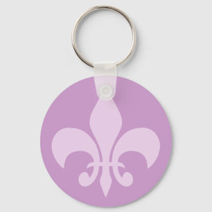 Fleur de Lise i lila nyckelring