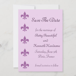 Fleur De Lise Spara datumet i Lilacs