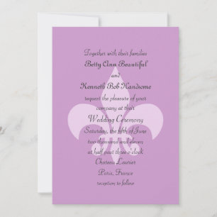 Fleur de Lise Wedding bjudande i Lilacs Inbjudningar