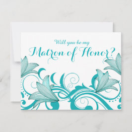 Fleur de Lyrica Matron of Honor Request | Totalt Inbjudningar
