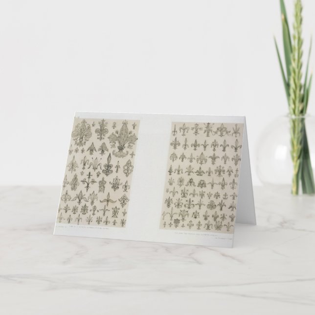 Fleur de Lys-design från alla åldrar och från alla Kort (Framsida)
