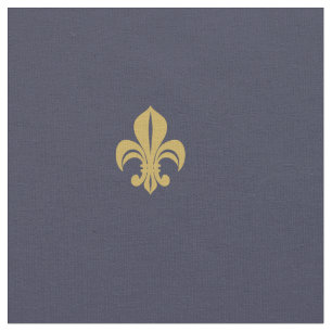 Fleur de lys fransk lily gult på flottan tyg