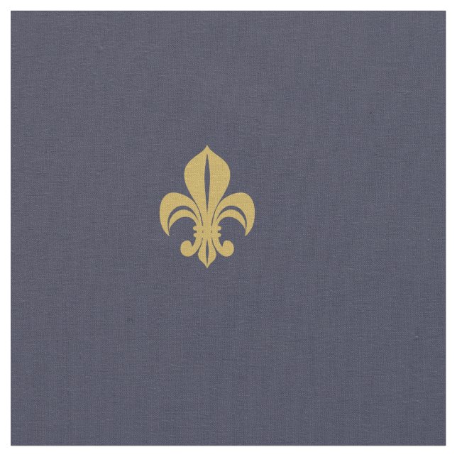 Fleur de lys fransk lily gult på flottan tyg (Närbild)