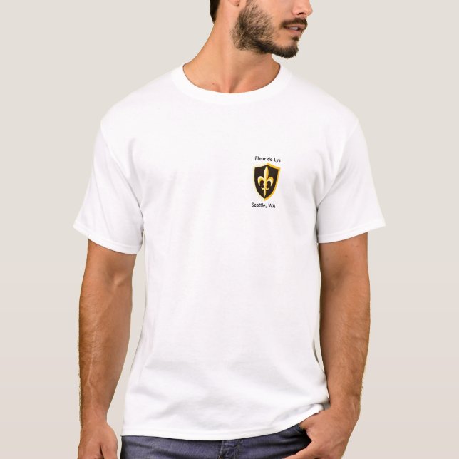 Fleur de Lys Lag vit Tee Shirt (Framsida)