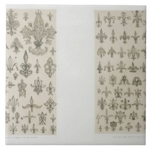 Fleur de Lys planlägger från varje ålder och fr Kakelplatta