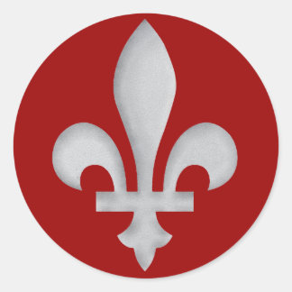 Fleur-de-lys Romantic Kuvert Seal Namn bricka Runt Klistermärke