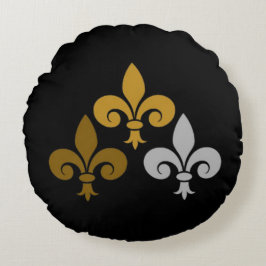 Fleur de Lys Round Pillow Rund Kudde