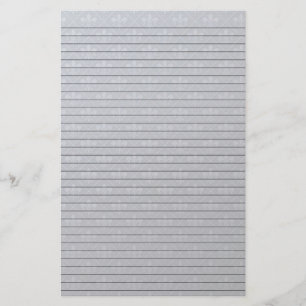 Fleur de Lys Stationery med linjer som tillval Brevpapper